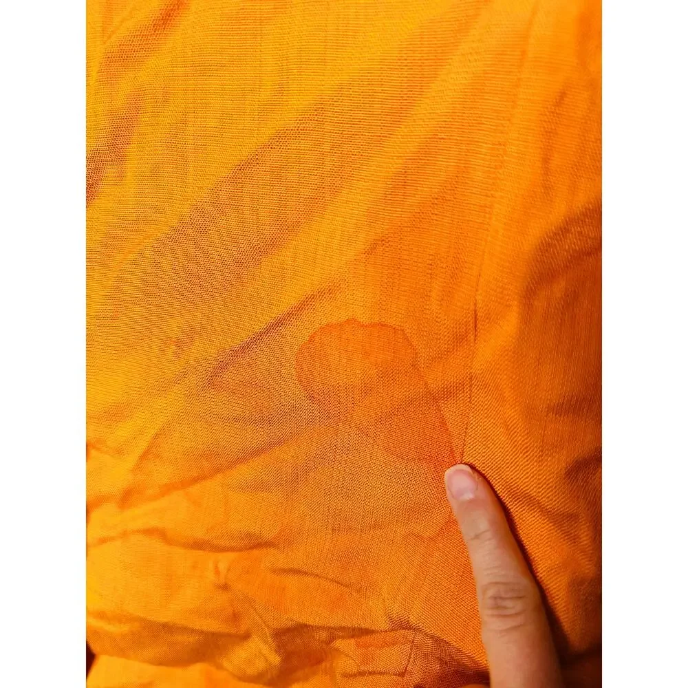SANDRO Orange Crepe Collar Front Button Long Sleeves Harper Blazer Size 36 - Picture 13 of 16